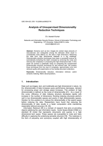 Analysis of Unsupervised Dimensionality Reduction Techniques