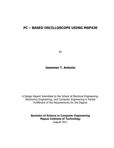 pc – based oscilloscope using msp430