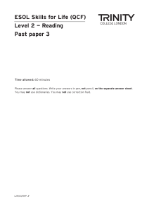 Past exam paper 3 - Trinity College London