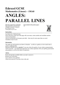 angles: parallel lines