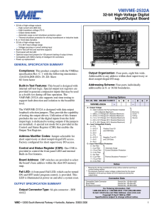 VME-2532A Datasheet