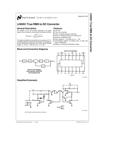 LH0091 True RMS to DC Converter