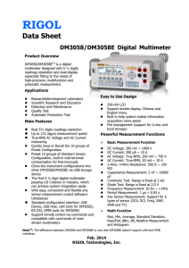 Rigol DM-3058 specifications