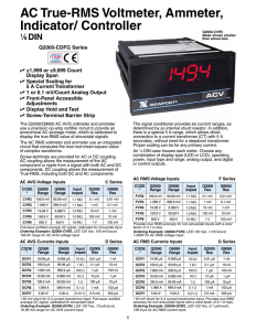 AC True-RMS Voltmeter, Ammeter, Indicator/ Controller