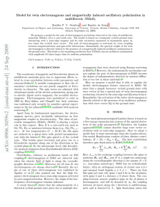Model for twin electromagnons and magnetically induced oscillatory