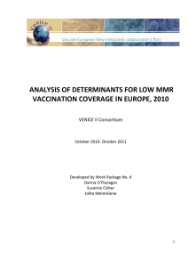 Report on Measles, Mumps and Rubella low - Venice