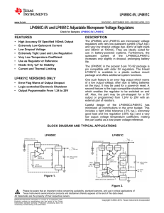 LP4950C-5V and LP4951C Adjustable Micropower Voltage