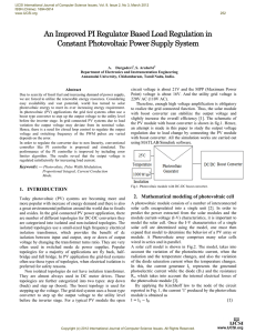 An Improved PI Regulator Based Load Regulation in Constant