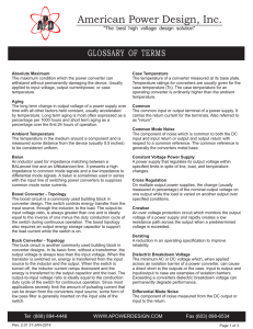 Glossary of Terms - American Power Design