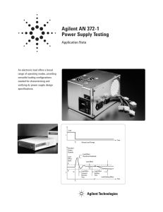 Agilent AN 372-1 Power Supply Testing