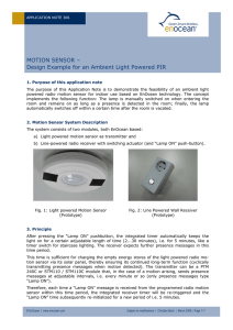 MOTION SENSOR – Design Example for an Ambient Light Powered