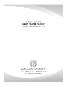 MBBS DEGREE COURSE - III Clinical Subjects-2006