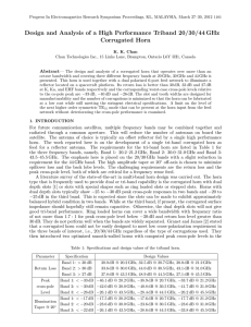 Design and Analysis of a High Performance Triband 20/30/44