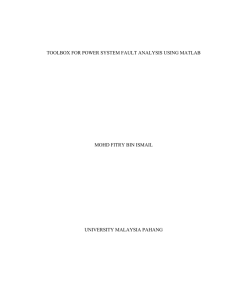 TOOLBOX FOR POWER SYSTEM FAULT ANALYSIS USING