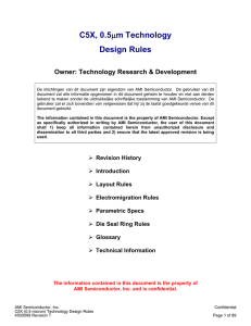 C5X, 0.5 micron Technology Design Rules