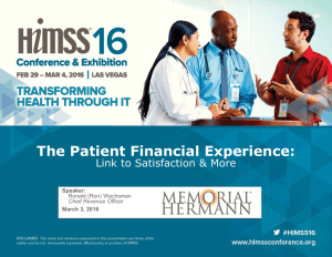 The Patient Financial Experience