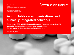 ACO and clinically integrated networks