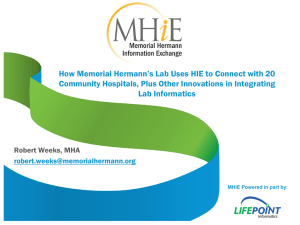 How Memorial Hermann`s Lab Uses HIE to Connect with 20