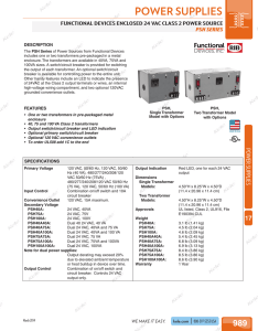 PSH Series Catalog Page