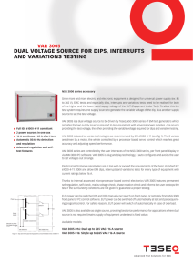 dual voltage source for dips, interrupts and variations testing
