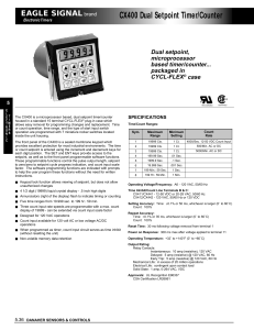 CX400 Dual Setpoint Timer/Counter