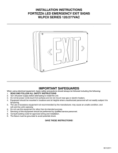 IMPORTANT SAFEGUARDS INSTALLATION INSTRUCTIONS