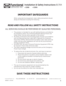 SAVE THESE INSTRUCTIONS IMPORTANT SAFEGUARDS