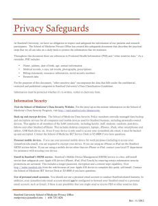 Privacy Safeguards - Human Subjects