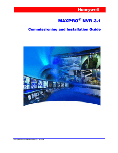 MAXPRO NVR Commissioning and Installation Guide.book
