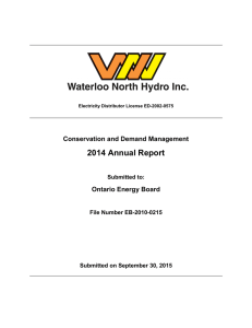2014 Annual Report - Waterloo North Hydro