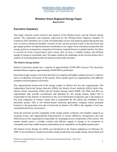 Energy Paper Executive Summary, March 2013 - Windsor