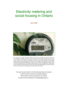 Electricity metering and social housing in Ontario