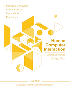 Human Computer Interaction - Georgia Tech Master`s Program in