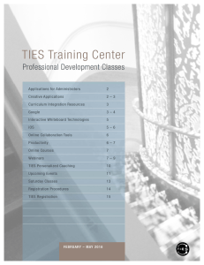 Learning and Technology workshop schedule - February-May