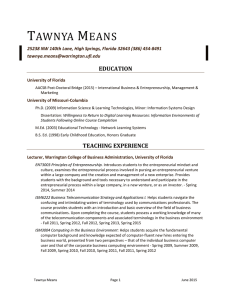 Tawnya Means - Warrington College of Business