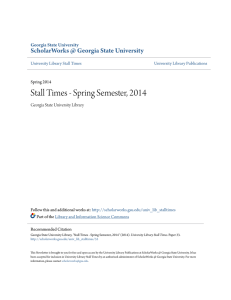 Stall Times - Spring Semester, 2014