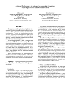 A Virtual Environment for Interactive Assembly Simulation: From