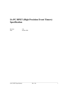 IA-PC HPET (High Precision Event Timers) Specification 1.0a