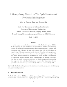 A Group-theory Method to The Cycle Structures of Feedback Shift