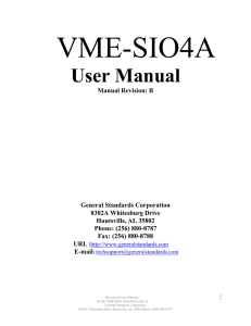 the user manual for the SIO4A