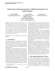 Sonar Image Registration Based on Conflict from Belief Function