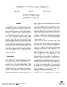 Map-Enhanced UAV Image Sequence Registration