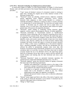 G.S. 15A-101.1 Page 1 § 15A-101.1. Electronic technology in
