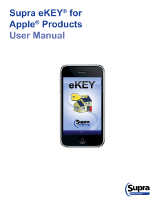 eKEY for iPhone User Manual