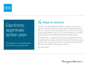 Electronic approvals action plan