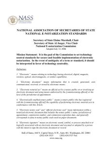 National E-Notarization Standards