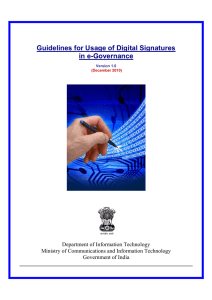 Guidelines for Usage of Digital Signatures in e-Governance