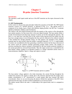 Chapter 5 Bi-polar Junction Transistor