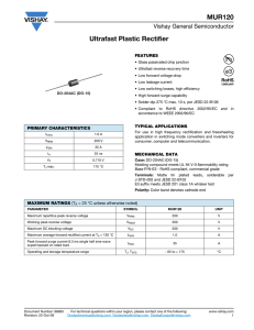 Ultrafast Plastic Rectifier MUR120