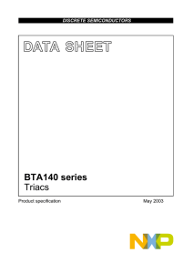 BTA140 series Triacs